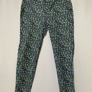 Michael Kors Floral Print Leggings - Green and Blue